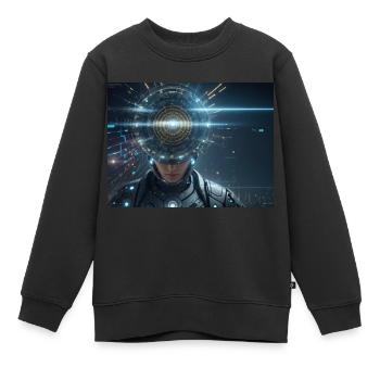 Synthèse de l’avenir de la technologie - Sweat Premium enfant bio - noir - Devant - AI Model Kid Female (0cm)