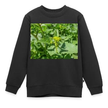 schwarzer Senf Rhamphosp - Kinder Premium Organic Sweatshirt - Schwarz - Vorne - AI Model Kid Female (0cm)