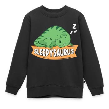 Sleepysaurus Lieblings Schalfshirt Schlafanzug Din - Kinder Premium Organic Sweatshirt - Schwarz - Vorne - AI Model Kid Female (0cm)