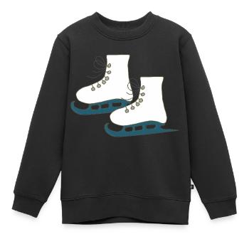 schlittschuhe - Kinder Premium Organic Sweatshirt - Schwarz - Vorne - AI Model Kid Female (0cm)