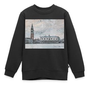 Blick auf den Markusplatz - Kinder Premium Organic Sweatshirt - Schwarz - Vorne - AI Model Kid Female (0cm)