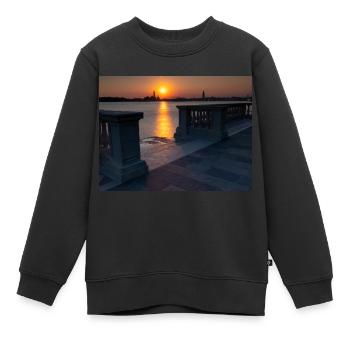 Sonnenuntergang in Venedig - Kinder Premium Organic Sweatshirt - Schwarz - Vorne - AI Model Kid Female (0cm)