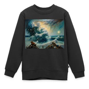 Zorn der Natur #3 - Kinder Premium Organic Sweatshirt - Schwarz - Vorne - AI Model Kid Female (0cm)
