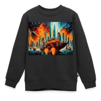 Zorn der Natur #4 - Kinder Premium Organic Sweatshirt - Schwarz - Vorne - AI Model Kid Female (0cm)