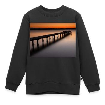 Lac de Starnberg - Sweat Premium enfant bio - noir - Devant - AI Model Kid Female (0cm)