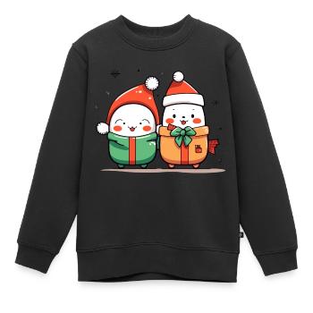 Copains de Noël - Sweat Premium enfant bio - noir - Devant - AI Model Kid Female (0cm)