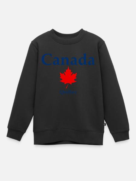 Québec - Quebec - Canada - Kanada - Sweat Premium enfant bio - noir