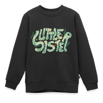 Doux dire « Petite soeur » petite soeur - Sweat Premium enfant bio - noir - Devant - AI Model Kid Female (0cm)