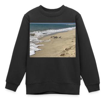 Run Bird run - Kinder Premium Organic Sweatshirt - Schwarz - Vorne - AI Model Kid Female (0cm)
