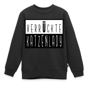 humor katze seekatze miezekatze - Kinder Premium Organic Sweatshirt - Schwarz - Vorne - AI Model Kid Female (0cm)