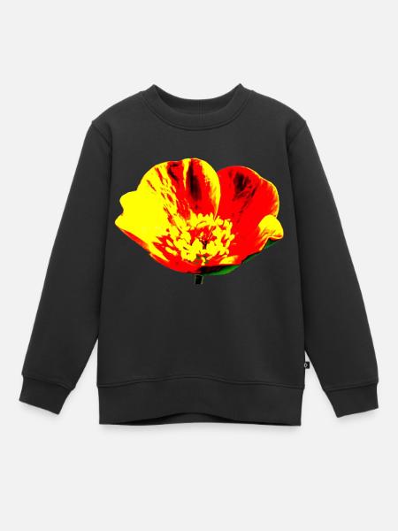 Flower, A731178 1 - Kids Premium Organic Sweatshirt - black