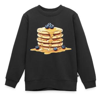 Crêpes Blueberrie - Sweat Premium enfant bio - noir - Devant - AI Model Kid Female (0cm)