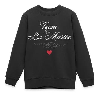 Braut Team - Braut Team - Kinder Premium Organic Sweatshirt - Schwarz - Vorne - AI Model Kid Female (0cm)