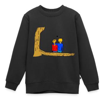 Keine Ahnung diese - Kinder Premium Organic Sweatshirt - Schwarz - Vorne - AI Model Kid Female (0cm)