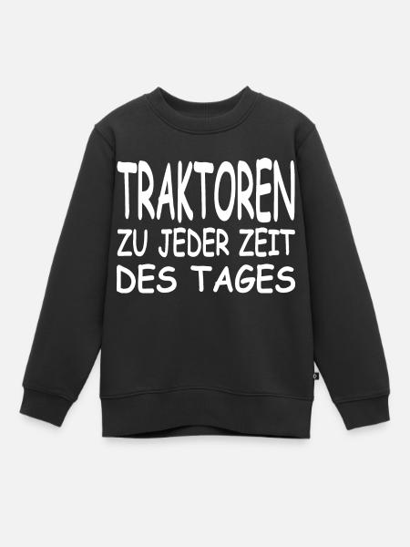 Traktor - Kinder Premium Organic Sweatshirt - Schwarz