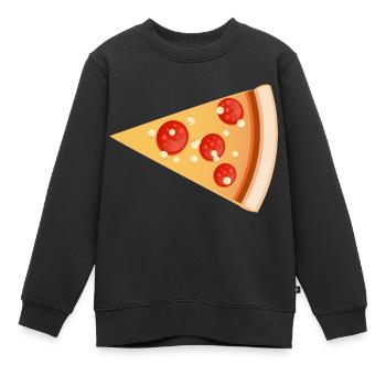 Pizza kid Pizza slice - Kinder Premium Organic Sweatshirt - Schwarz - Vorne - AI Model Kid Female (0cm)