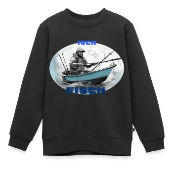 fischer - Kinder Premium Organic Sweatshirt - Schwarz - Vorne - AI Model Kid Female (0cm)