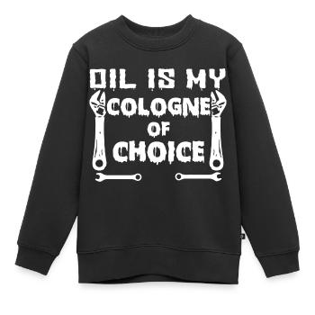 Öl Ist Mein Duft Der Wahl - Mechaniker - Kinder Premium Organic Sweatshirt - Schwarz - Vorne - AI Model Kid Female (0cm)