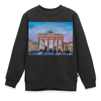 Brandebourg - Sweat Premium enfant bio - noir - Devant - AI Model Kid Female (0cm)