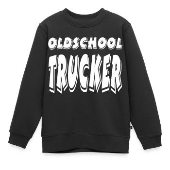 Trucker - Kinder Premium Organic Sweatshirt - Schwarz - Vorne - AI Model Kid Female (0cm)