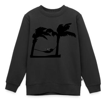 Strand - Kinder Premium Organic Sweatshirt - Schwarz - Vorne - AI Model Kid Female (0cm)