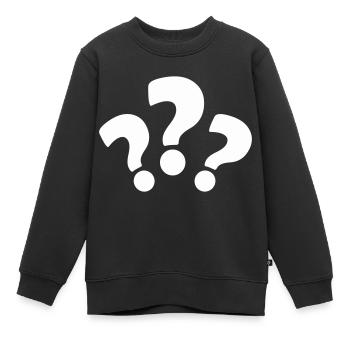 point d’interrogation - Sweat Premium enfant bio - noir - Devant - AI Model Kid Female (0cm)