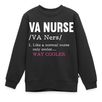 VA Nurse Meaning - Kinder Premium Organic Sweatshirt - Schwarz - Vorne - AI Model Kid Female (0cm)