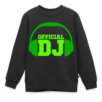 Logo officiel DJ Star Headphones Dance Party Music - Sweat Premium enfant bio - noir - Devant - AI Model Kid Female (0cm)