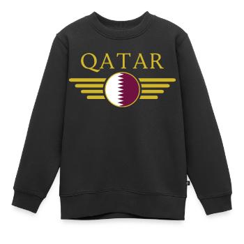 Ich liebe Katar, Eleganz Stil Design T-Shirt - Kinder Premium Organic Sweatshirt - Schwarz - Vorne - AI Model Kid Female (0cm)