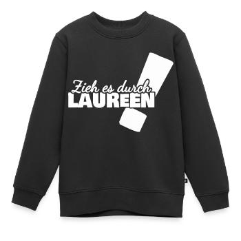 Geschenk für Laureen - Kinder Premium Organic Sweatshirt - Schwarz - Vorne - AI Model Kid Female (0cm)
