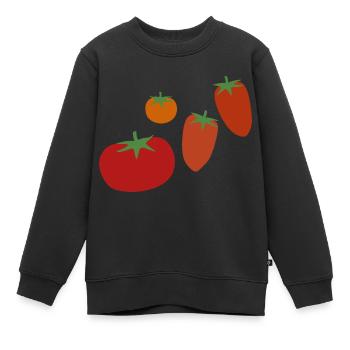 Tomates - Sweat Premium enfant bio - noir - Devant - AI Model Kid Female (0cm)