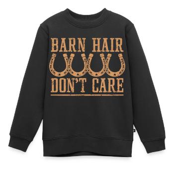 Pour les cavalières et les amoureux des écuries - Sweat Premium enfant bio - noir - Devant - AI Model Kid Female (0cm)