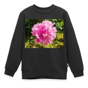Chinesische Pfingstrose Chinesische Pfingsrose Paeonia - Kinder Premium Organic Sweatshirt - Schwarz - Vorne - AI Model Kid Female (0cm)