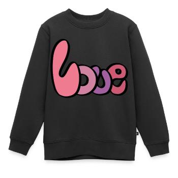 Me My Valentine - Kinder Premium Organic Sweatshirt - Schwarz - Vorne - AI Model Kid Female (0cm)