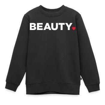 Beauté - Sweat Premium enfant bio - noir - Devant - AI Model Kid Female (0cm)