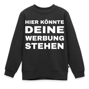 C’est là que pourrait se trouver votre publicité - Sweat Premium enfant bio - noir - Devant - AI Model Kid Female (0cm)