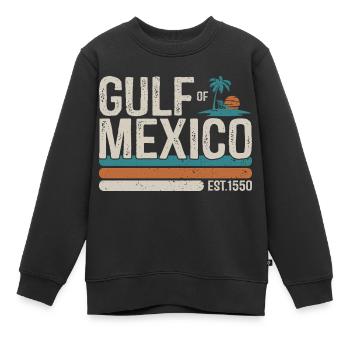 Golf von Mexiko Est 1550 Retro Vintage Strand - Kinder Premium Organic Sweatshirt - Schwarz - Vorne - AI Model Kid Female (0cm)
