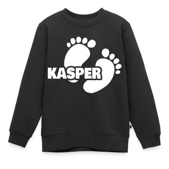 Geschenk für Kasper - Kinder Premium Organic Sweatshirt - Schwarz - Vorne - AI Model Kid Female (0cm)