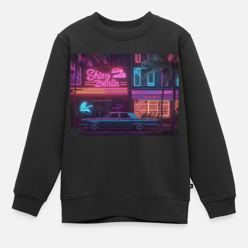 Shiny Ocean drive - Kinder Premium Organic Sweatshirt - Schwarz