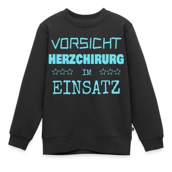 Herzchirurg als Berufung - Kinder Premium Organic Sweatshirt - Schwarz - Vorne - AI Model Kid Female (0cm)