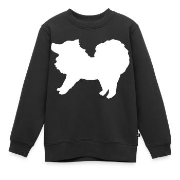 Spitz weiß - Kinder Premium Organic Sweatshirt - Schwarz - Vorne - AI Model Kid Female (0cm)