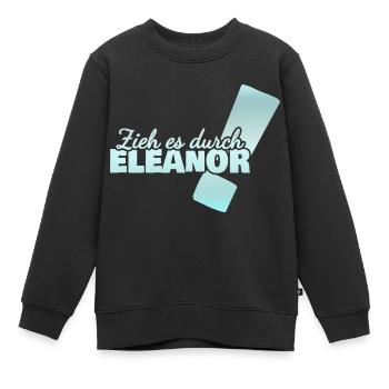 Eleanor als Vorname - Kinder Premium Organic Sweatshirt - Schwarz - Vorne - AI Model Kid Female (0cm)