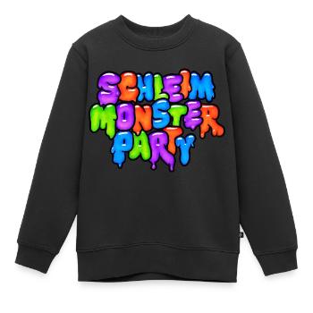 Schleimmonster-Party - Kinder Premium Organic Sweatshirt - Schwarz - Vorne - AI Model Kid Female (0cm)
