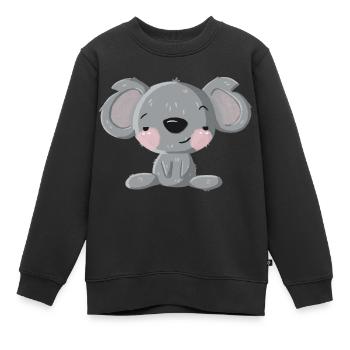 Flirt Koala - Kinder Premium Organic Sweatshirt - Schwarz - Vorne - AI Model Kid Female (0cm)
