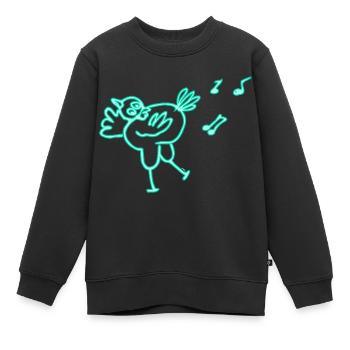 Poulet néon - Sweat Premium enfant bio - noir - Devant - AI Model Kid Female (0cm)