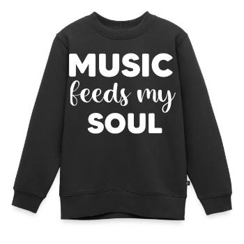 Musik nährt meine Seele - Kinder Premium Organic Sweatshirt - Schwarz - Vorne - AI Model Kid Female (0cm)