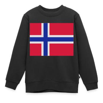 Norwegische Flagge - Kinder Premium Organic Sweatshirt - Schwarz - Vorne - AI Model Kid Female (0cm)