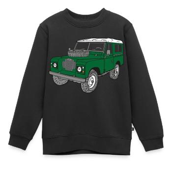 Land Rover Landie 4x4 Off-Road Series 3 88 - Sweat Premium enfant bio - noir - Devant - AI Model Kid Female (0cm)