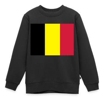 drapeau belge - Sweat Premium enfant bio - noir - Devant - AI Model Kid Female (0cm)