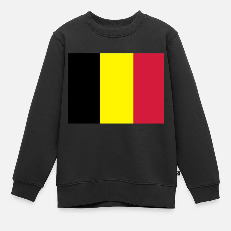 drapeau belge - Sweat Premium enfant bio - noir
